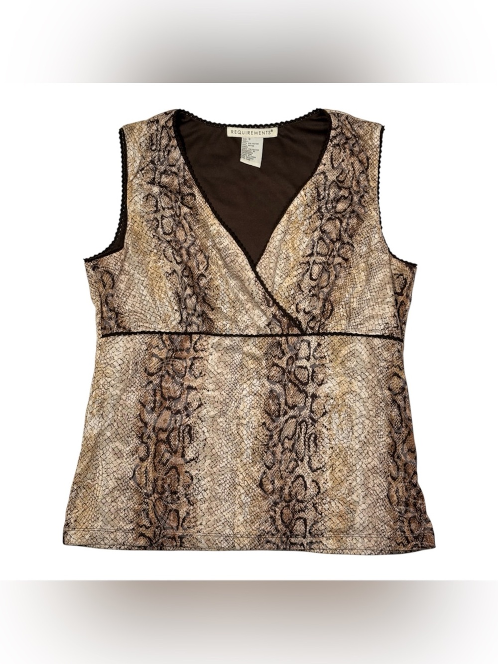 Snakeskin Print Sleeveless Top
